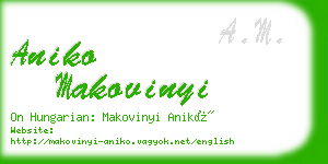 aniko makovinyi business card